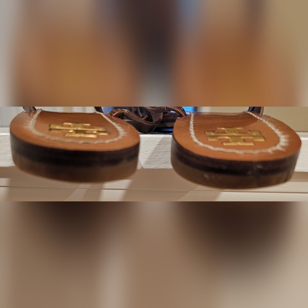 Tory Burch Brown Leather Sandals - Picture 4 of 5